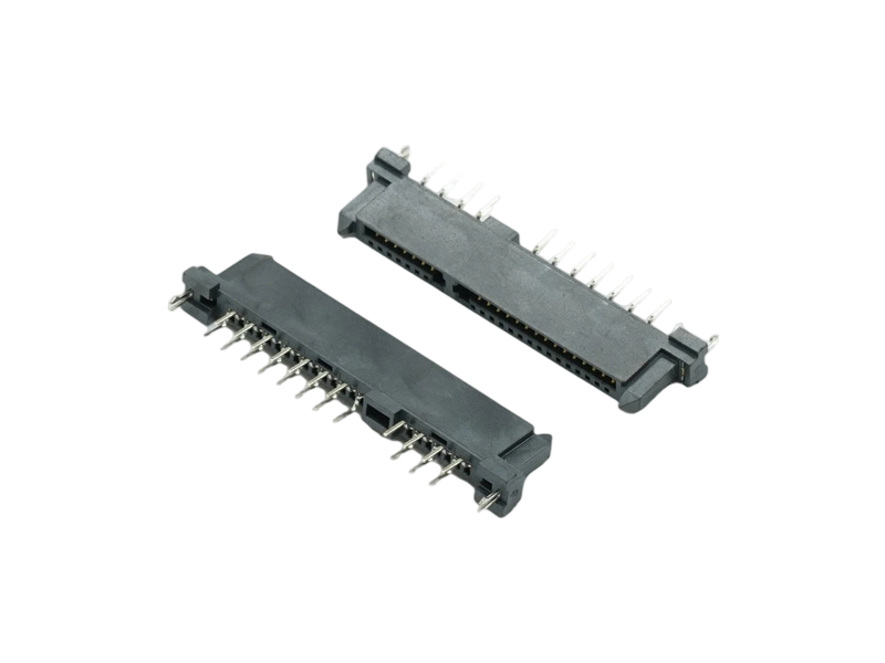 SATA 7+15P 母座双排脚DIP